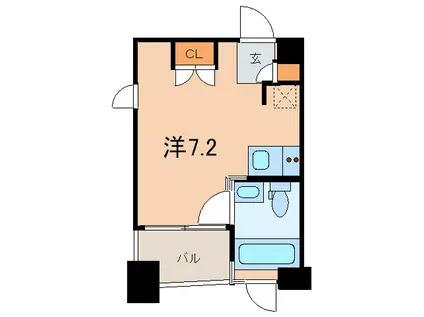 BPRレジデンス人形町(ワンルーム/5階)の間取り写真