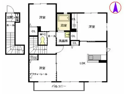 グラーティア春日 (3LDK/2階)の間取り写真