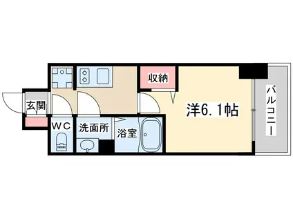 プレサンス天神橋筋六丁目ヴォワール(1K/2階)の間取り写真