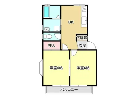 メゾン80(2DK/2階)の間取り写真