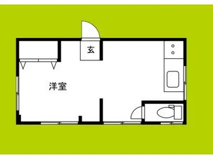 田島ハイツ(ワンルーム/3階)の間取り写真