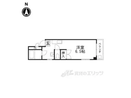 リピエーノ上賀茂(1K/2階)の間取り写真