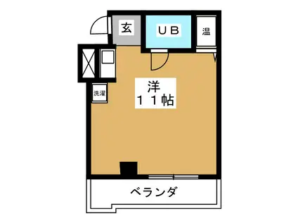 ライオンズプラザ山下公園(ワンルーム/6階)の間取り写真