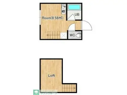 クレセントパーク六浦(ワンルーム/2階)の間取り写真