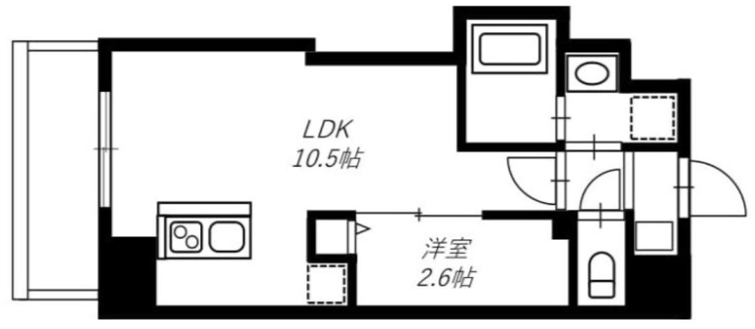 リヴシティ横濱末吉町弐番館(1LDK/9階)の間取り写真