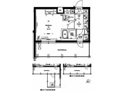 アクサス国分寺(1K/5階)の間取り写真
