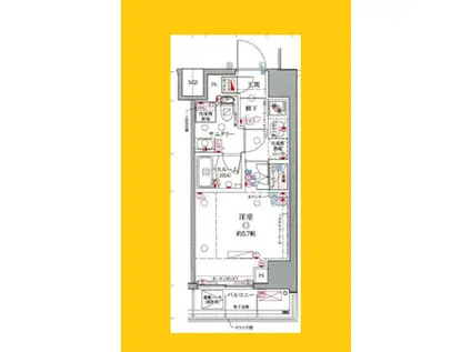 クレヴィスタ横濱関内(1K/9階)の間取り写真