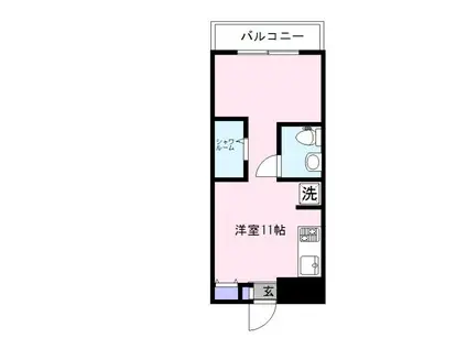 フレックス天神(ワンルーム/3階)の間取り写真