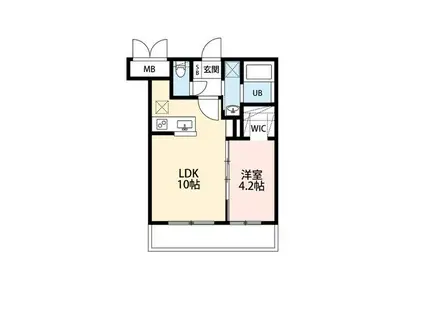 パルクヴィレN21(1LDK/4階)の間取り写真