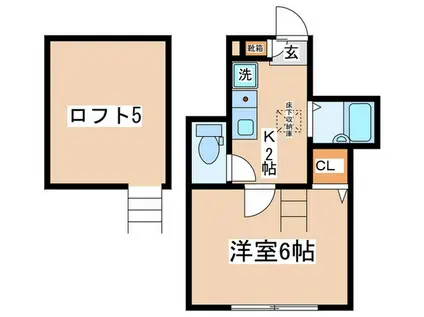 バーミープレイス喜多見(1K/1階)の間取り写真