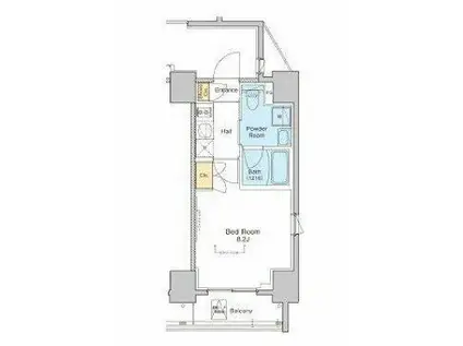 プラウドフラット両国(1K/9階)の間取り写真
