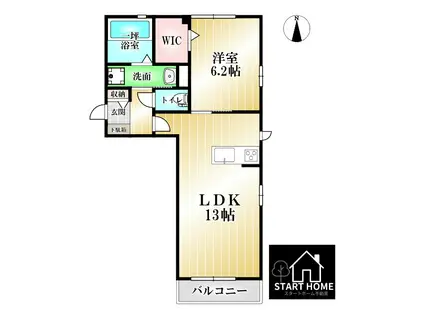 パストラル庄町(1LDK/1階)の間取り写真