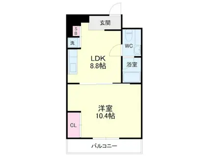 中央煉瓦館(1LDK/2階)の間取り写真