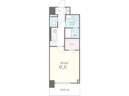 キャナルテラス品川(1K/4階)の間取り写真