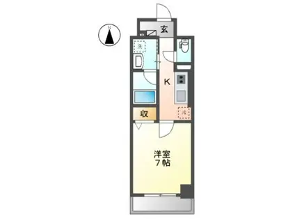 ダイアモンドムーン(1K/11階)の間取り写真