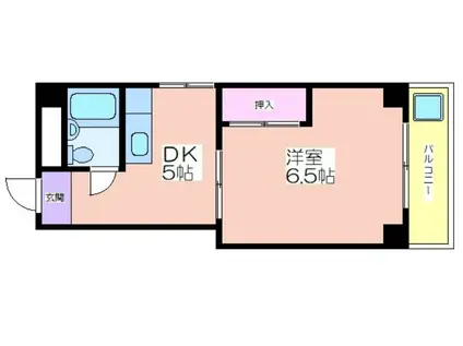 フレール千里(1DK/2階)の間取り写真