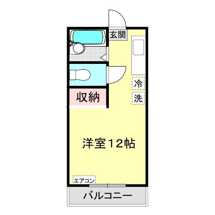 オレンジコーポ山本(ワンルーム/1階)の間取り写真