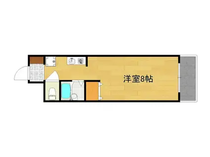 MSイサホ(1K/2階)の間取り写真