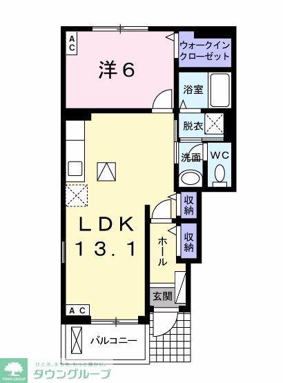 クラシオン(1LDK/1階)の間取り写真