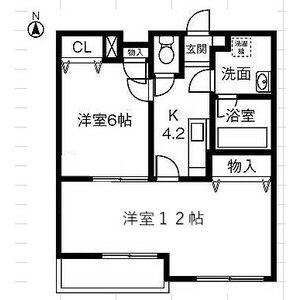 FJ日進通(2LDK/4階)の間取り写真