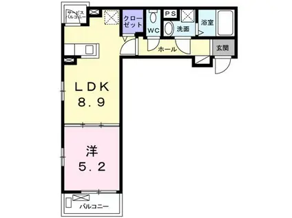 ル・リアン柏の葉II(1LDK/3階)の間取り写真