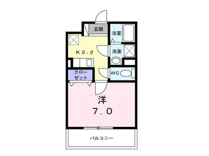 ロイヤルパーク(1K/3階)の間取り写真