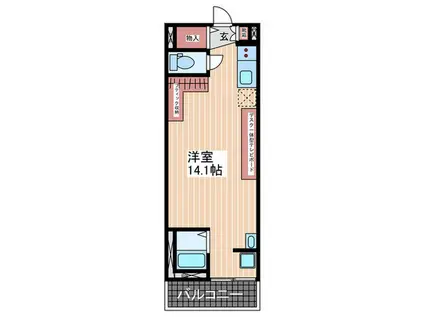 STELLA COURT(ワンルーム/3階)の間取り写真