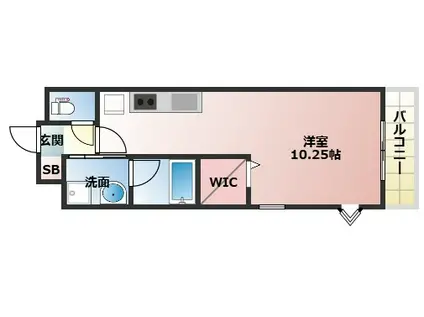 サンアビテ(1K/1階)の間取り写真