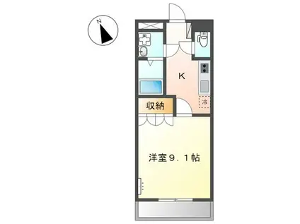 アンセスター裕貴(1K/1階)の間取り写真