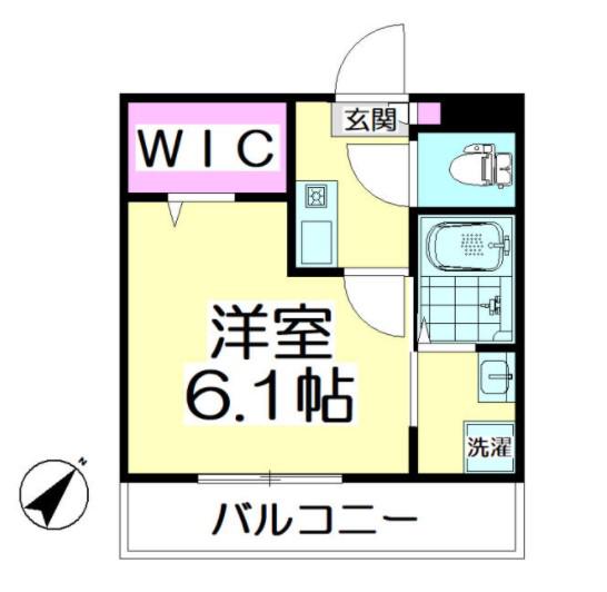 PARKHILLS蓮田(1K/2階)の間取り写真