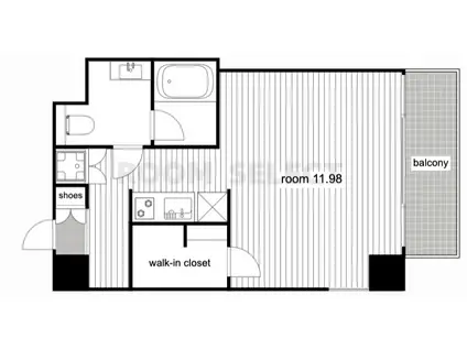 エルブ浄心(ワンルーム/6階)の間取り写真