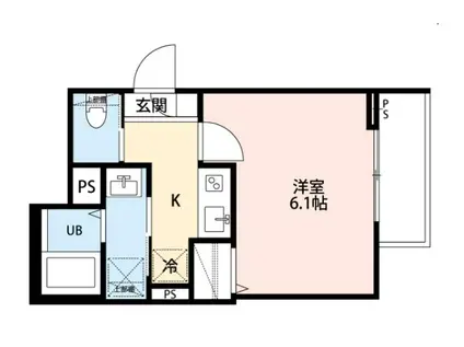 FLEUR N-4(1K/3階)の間取り写真