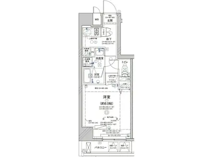 ディアレイシャス大須赤門通本町(1K/8階)の間取り写真