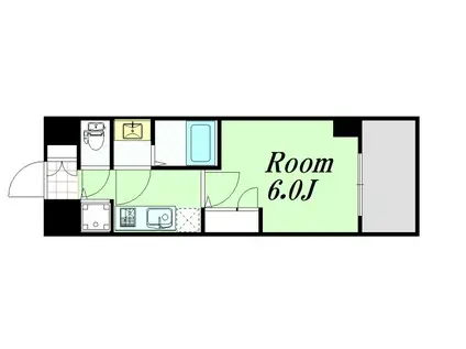 エスリード京橋ウエスト(1K/7階)の間取り写真