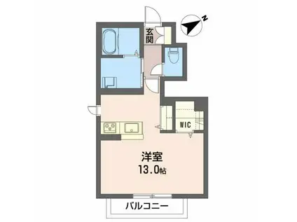 ヴェラール(ワンルーム/1階)の間取り写真