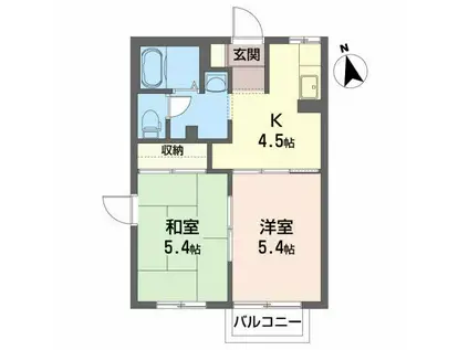 サンテミリオンA(2K/1階)の間取り写真