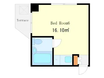 ベルコート共和(ワンルーム/1階)の間取り写真