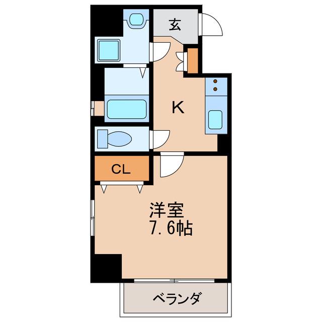LEXCEED IZUMI(1K/2階)の間取り写真