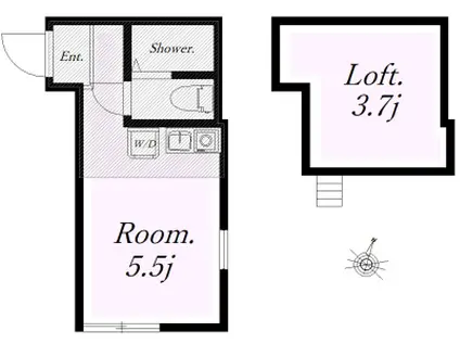 ユナイト上末吉バリー・マニロウ(ワンルーム/1階)の間取り写真