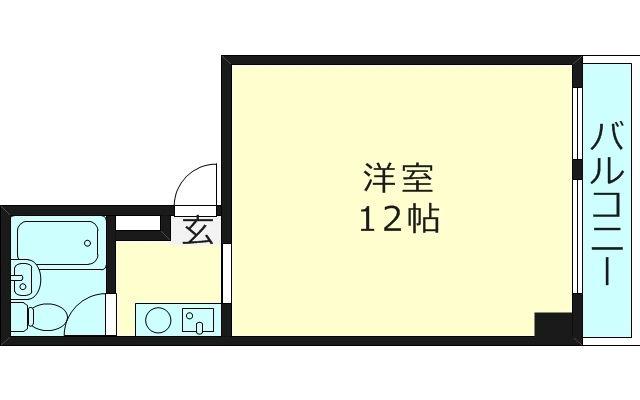 Mプラザ都島(ワンルーム/4階)の間取り写真