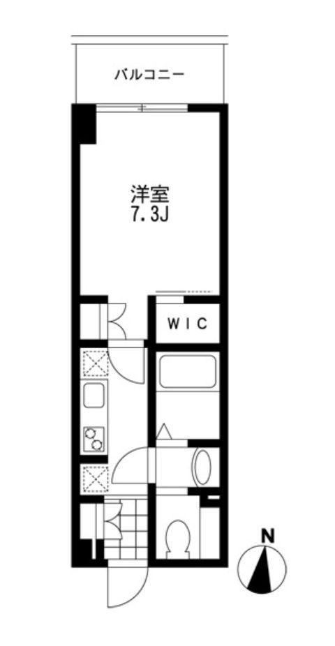 プライマル錦糸町(1K/4階)の間取り写真