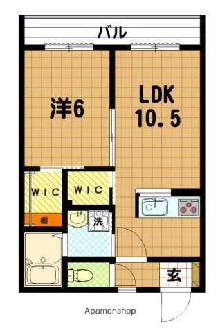 本郷ハイツI(1LDK/2階)の間取り写真
