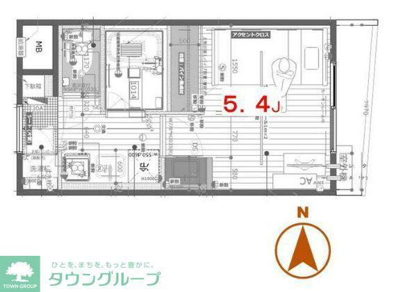 リフィオ二子玉川(ワンルーム/3階)の間取り写真