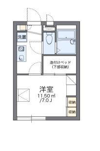 レオパレスTWINKLE(1K/2階)の間取り写真
