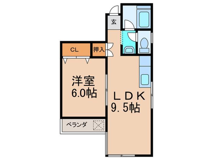 マンション本多(1LDK/3階)の間取り写真
