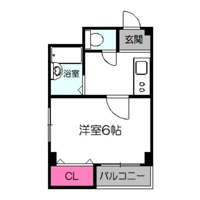 れんが館(1K/3階)の間取り写真