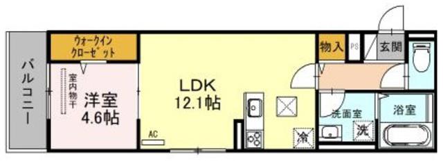 SPASA(1LDK/3階)の間取り写真