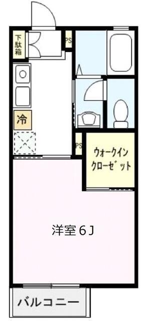 アクシス(1K/2階)の間取り写真