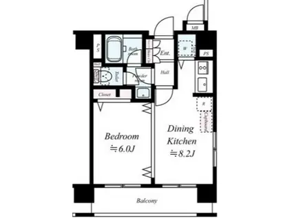 LA.スイート上野(1DK/10階)の間取り写真