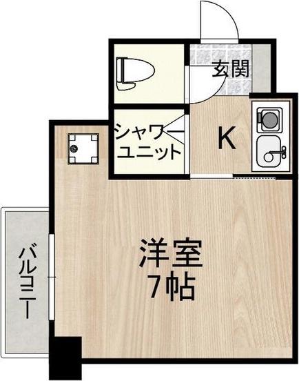 大正メゾン(1K/5階)の間取り写真